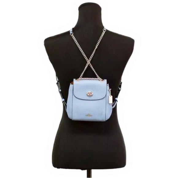 COACH Pebble Convertible Backpack Purse - Picture 2 of 9